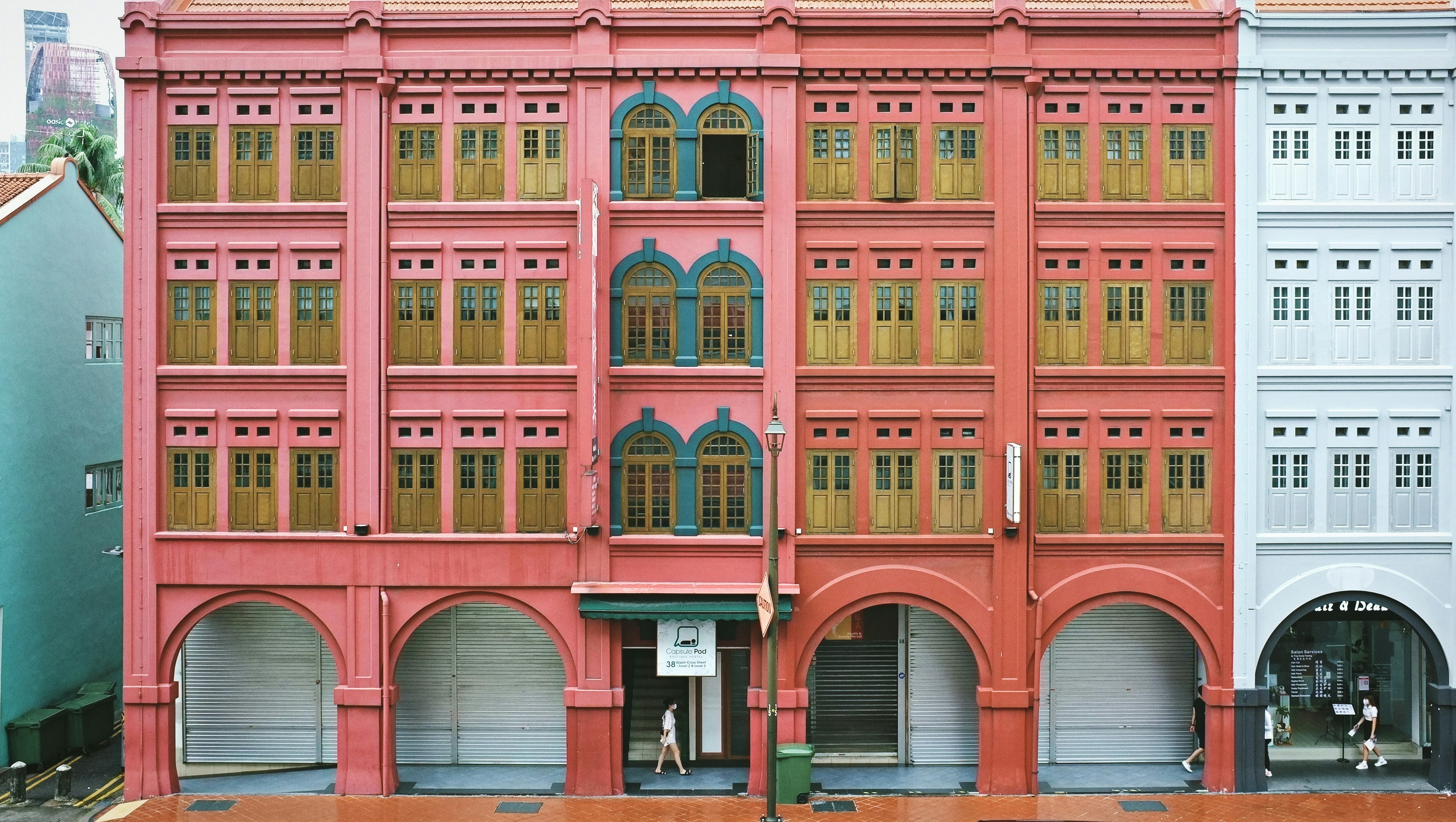 red and brown concrete building